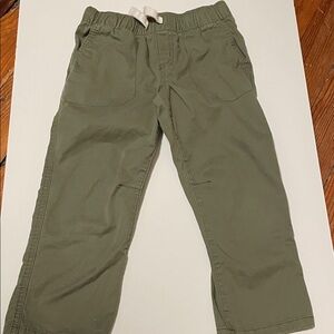 Cat & Jack Boys Size 5 Straight Fit Pull On Cotton Spandex Olive Green Pants